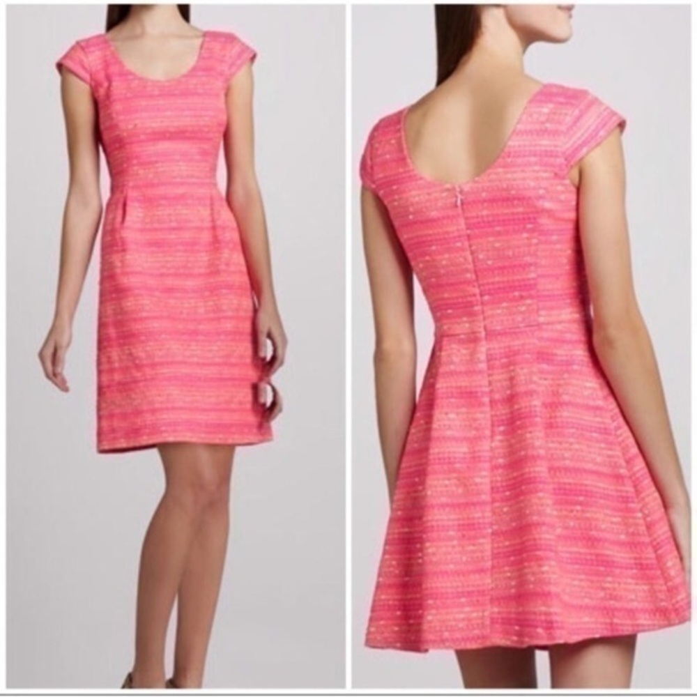 Lilly Pulitzer Rylan Neon Pink Boucle Dress Size 2